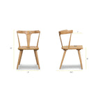 Poly & Bark Enzo Dining Chair - Solid Oak Wood
