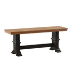 Eleanor Two-Tone Trestle Leg Wood Dining Bench by iNSPIRE Q Classic