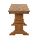 Eleanor Two-Tone Trestle Leg Wood Dining Bench by iNSPIRE Q Classic