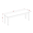 East West Furniture Dining Table Set Contains a Rectangle Dining Table and Dining Chairs with a Bench (Chair Seat Type Options)