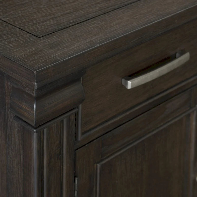 Ruth 60 Inch Sideboard Server Buffet, 3 Drawer 3 Cabinet, Rustic Brown Wood