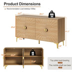 Sideboard Buffet Cabinet with Storage Four Door Adjustable Shelves Storage Cabinet Coffee Bar Cabinet