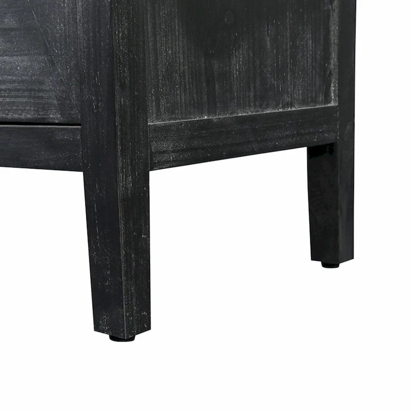 Antique Carved Flower Door Sideboard Storage Cabinet