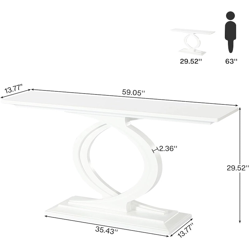 59 Inches Console Table for Entryway, Entry Hallway Table Sofa Table