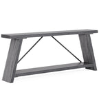 70.9 Inches Long Rustic Wood Console Sofa Table with Storage Shelf