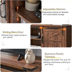 Farmhouse Wood TV Stand, Rustic Entertainment Center, Console Cabinet - n/a