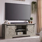 Farmhouse Wood TV Stand, Rustic Entertainment Center, Console Cabinet - n/a