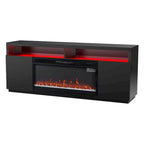 68 Modern Black RGB Electric Fireplace TV Stands Console for TVs Up to 72-inch