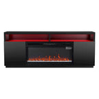68 Modern Black RGB Electric Fireplace TV Stands Console for TVs Up to 72-inch
