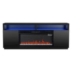 68 Modern Black RGB Electric Fireplace TV Stands Console for TVs Up to 72-inch