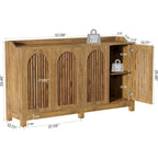 Sideboard Buffet Cabinet, 57 Farmhouse Storage Cabinet with Doors and Adjustable Shelf