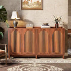 Sideboard Buffet Cabinet, 57 Farmhouse Storage Cabinet with Doors and Adjustable Shelf