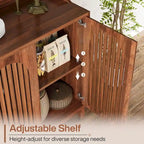 Sideboard Buffet Cabinet, 57 Farmhouse Storage Cabinet with Doors and Adjustable Shelf