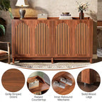 Sideboard Buffet Cabinet, 57 Farmhouse Storage Cabinet with Doors and Adjustable Shelf