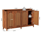 Sideboard Buffet Cabinet, 57 Farmhouse Storage Cabinet with Doors and Adjustable Shelf