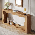 2-tier Wood Console Sofa Table for Entryway Living Room