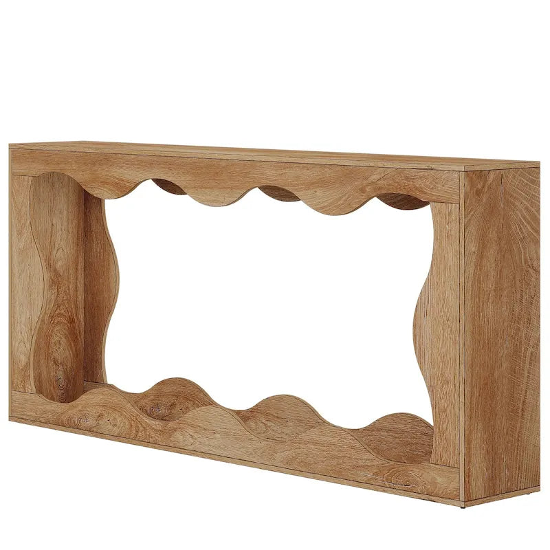2-tier Wood Console Sofa Table for Entryway Living Room