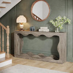 2-tier Wood Console Sofa Table for Entryway Living Room
