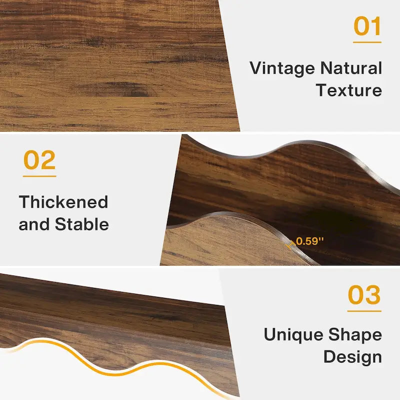 2-tier Wood Console Sofa Table for Entryway Living Room