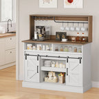 Moasis Farmhouse Coffee Bar Cabinet - 15.1D x 47.2W x 51.5H