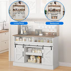 Moasis Farmhouse Coffee Bar Cabinet - 15.1D x 47.2W x 51.5H