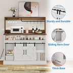 Moasis Farmhouse Coffee Bar Cabinet - 15.1D x 47.2W x 51.5H