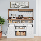 Moasis Farmhouse Coffee Bar Cabinet - 15.1D x 47.2W x 51.5H