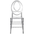 Modern Acrylic Phoenix Dining Chair, Stackable Transparent Party Chair, Crystal Clear Acrylic Chair for Events and Weddings