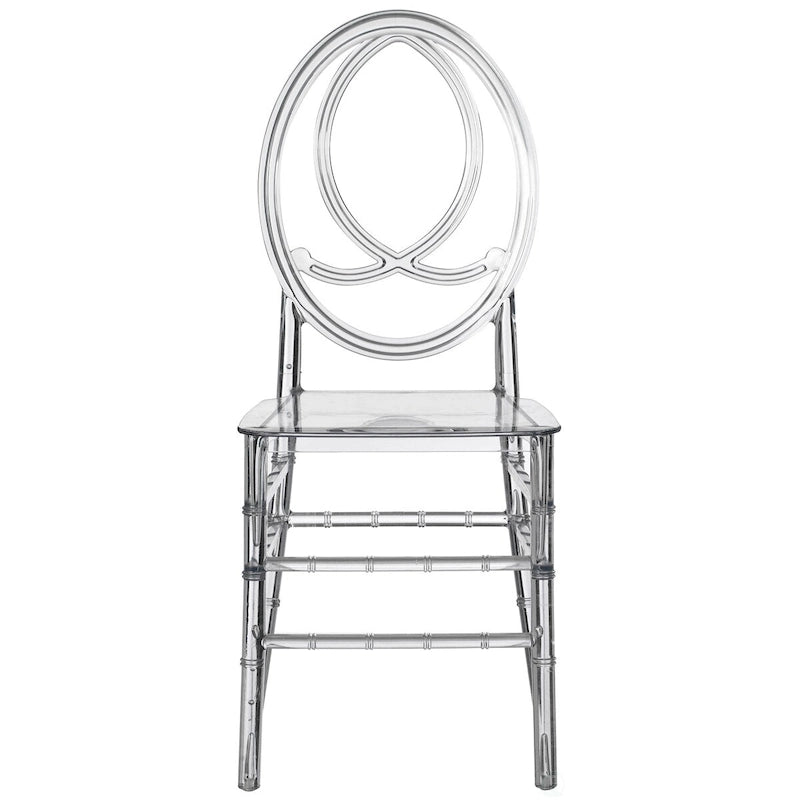 Modern Acrylic Phoenix Dining Chair, Stackable Transparent Party Chair, Crystal Clear Acrylic Chair for Events and Weddings