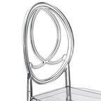 Modern Acrylic Phoenix Dining Chair, Stackable Transparent Party Chair, Crystal Clear Acrylic Chair for Events and Weddings
