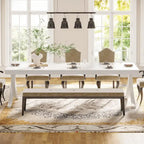 Rectangular Dining Table for 6-8 People, 78 inch Large Wood Kitchen Tables Farmhouse