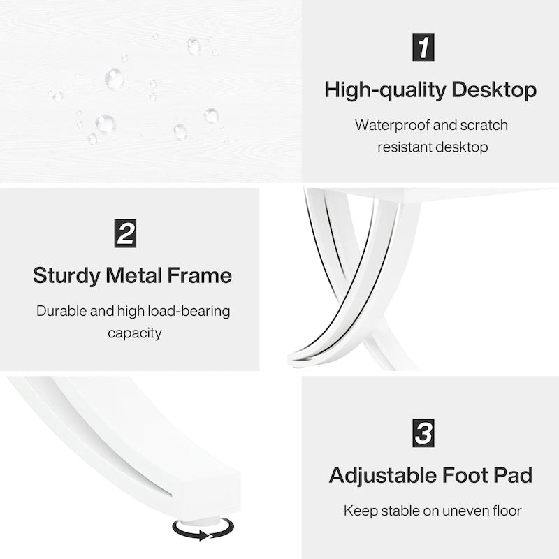 Rectangular Dining Table for 6-8 People, 78 inch Large Wood Kitchen Tables Farmhouse