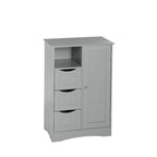 RiverRidge Ashland Single Door Bathroom and Laundry Storage Cabinet with 3 Drawers, Open and Adjustable Shelf