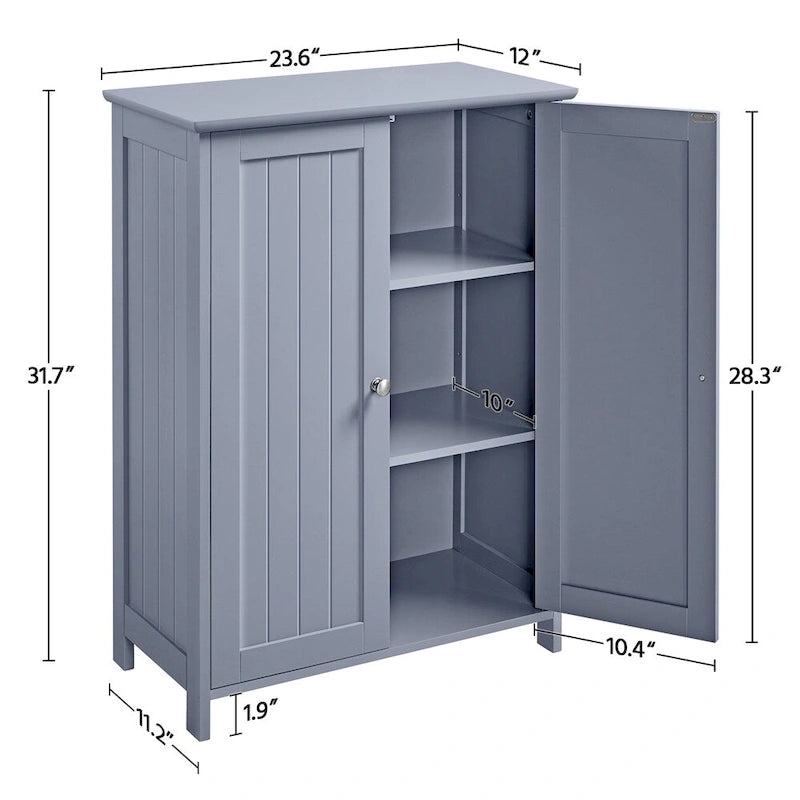 Yaheetech Floor Cabinet with 2 Doors, 2 Adjustable Shelves