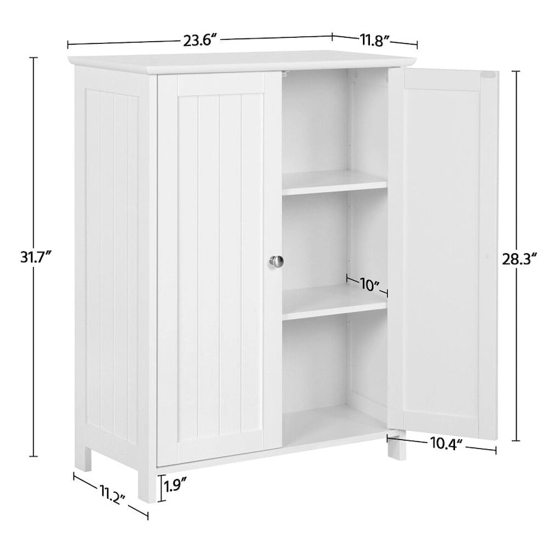Yaheetech Floor Cabinet with 2 Doors, 2 Adjustable Shelves
