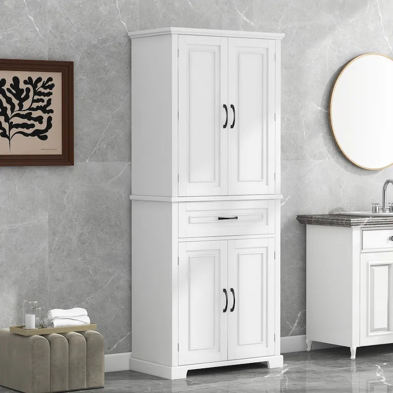 Bathroom Storage Cabinet with Doors and Drawer