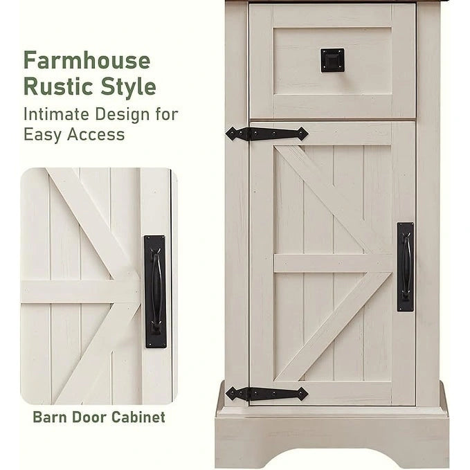 Farmhouse Bathroom Storage Cabinet, Storage Cabinet, Tall Linen Tower