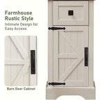Farmhouse Bathroom Storage Cabinet, Storage Cabinet, Tall Linen Tower