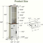 Farmhouse Bathroom Storage Cabinet, Storage Cabinet, Tall Linen Tower