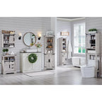 Farmhouse Bathroom Storage Cabinet, Storage Cabinet, Tall Linen Tower