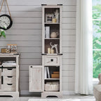 Farmhouse Bathroom Storage Cabinet, Storage Cabinet, Tall Linen Tower