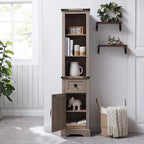 Farmhouse Bathroom Storage Cabinet, Storage Cabinet, Tall Linen Tower