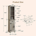 Farmhouse Bathroom Storage Cabinet, Storage Cabinet, Tall Linen Tower