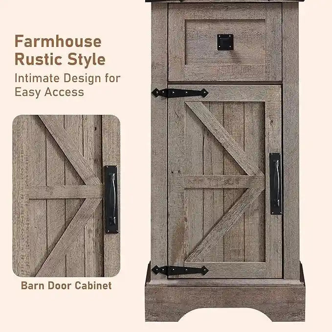 Farmhouse Bathroom Storage Cabinet, Storage Cabinet, Tall Linen Tower