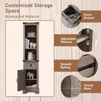 Farmhouse Bathroom Storage Cabinet, Storage Cabinet, Tall Linen Tower