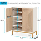 20 Pairs Entryway Shoe Storage Cabinet Storage Organizer for Closet