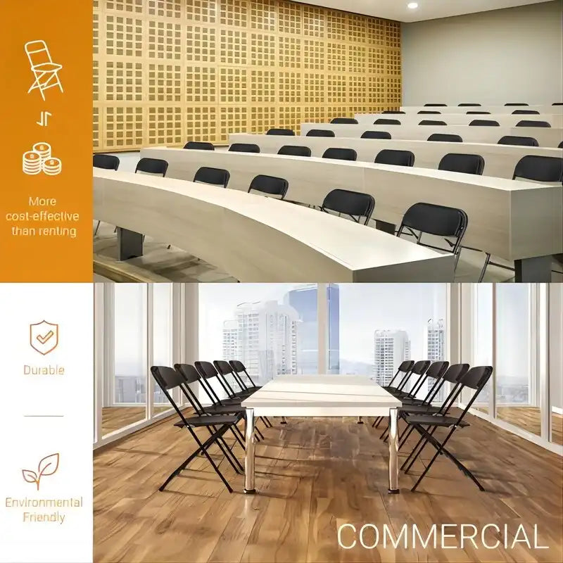 Plastic Folding School Conference Chair Set (Set of 10)