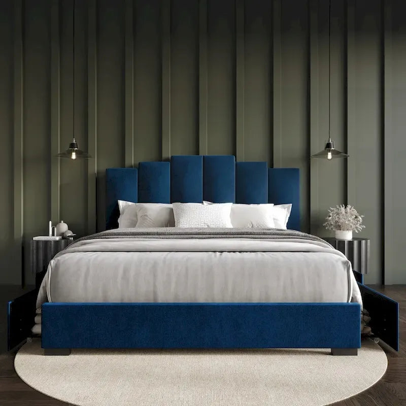 Yuma Full Upholstered Storage Platform Bed