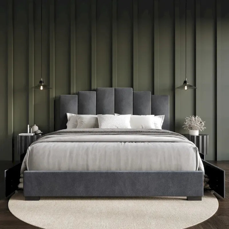 Yuma Full Upholstered Storage Platform Bed