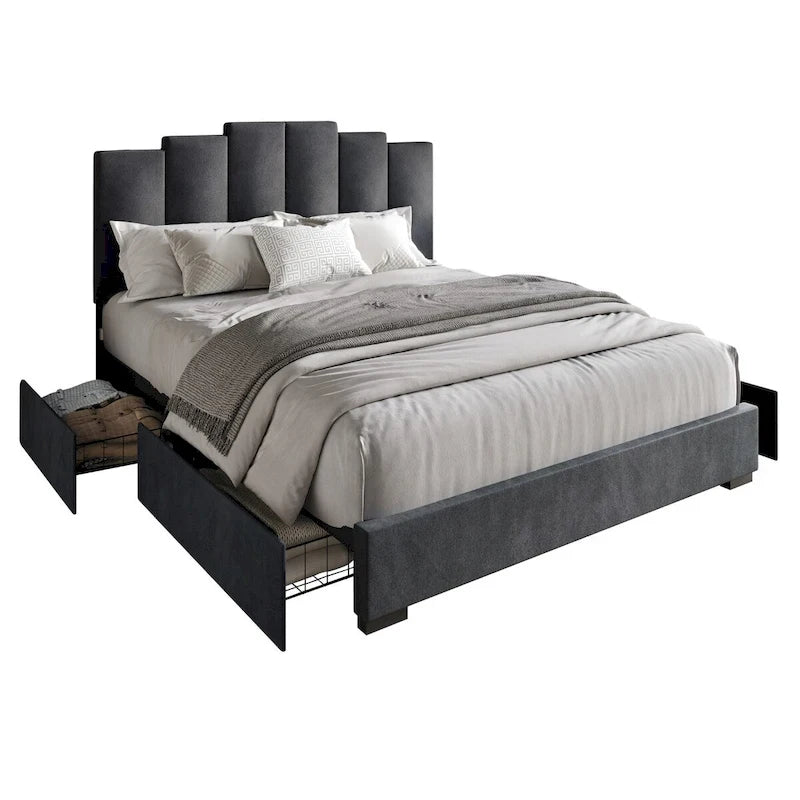 Yuma Full Upholstered Storage Platform Bed